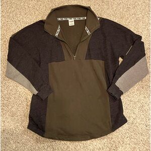 PINK Victoria’s Secret 1/4 zip pullover tunic sweater oversized colorblock